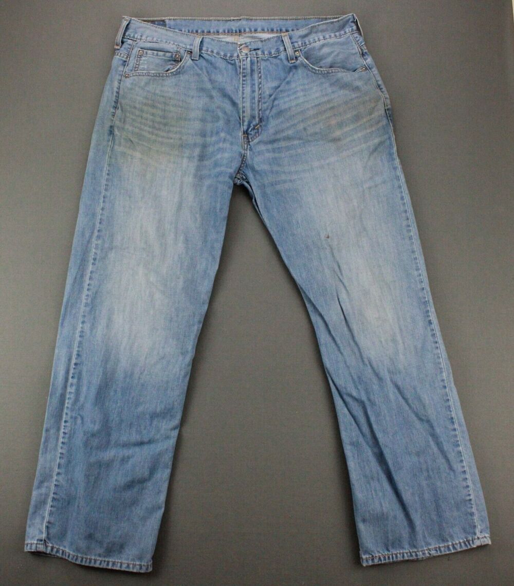 Levis 569 Loose Straight Fit Jeans Mens 36x32 Blue Denim